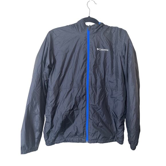 Columbia Center Ridge Lined Windbreaker in black and blue XL (18-20) - Picture 1 of 5